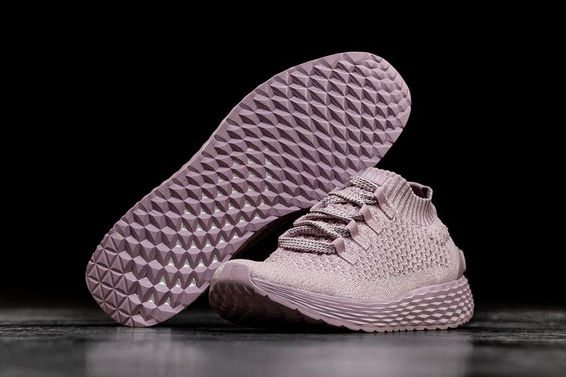 Pink Nobull Lilac Knit Runner Men's Running Shoes | CA W1062N